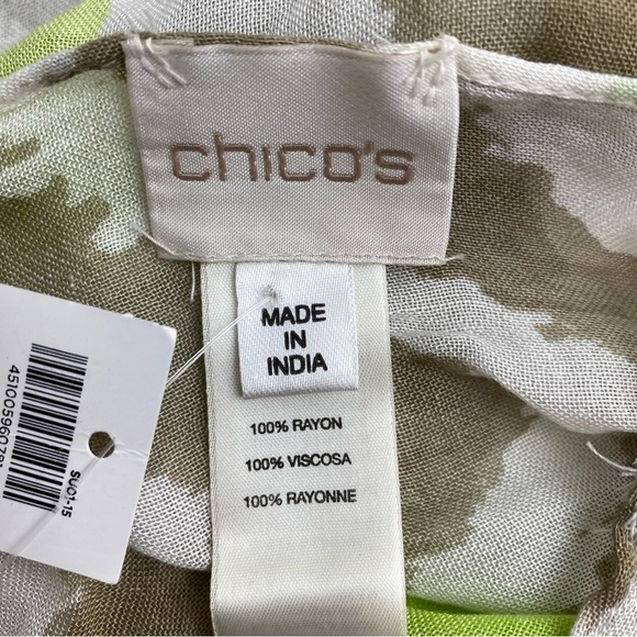 Chico’s Mint Mist Retro Diamonds Infinity Scarf - Picture 3 of 3